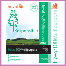 Load image into Gallery viewer, Hovat 100% Recycled Multi-Purpose. Self Adhesive Labels. (100 Sheets per box)