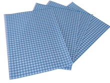 Load image into Gallery viewer, Blue Gingham Greaseproof Sheets, Chip & Tray Liners. packs of 1,000