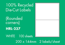 Load image into Gallery viewer, Hovat 100% Recycled Multi-Purpose. Self Adhesive Labels. (100 Sheets per box)