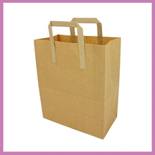 Load image into Gallery viewer, Brown Take away Bags With Handles, Packs of 100 Bags 39550/1/2
