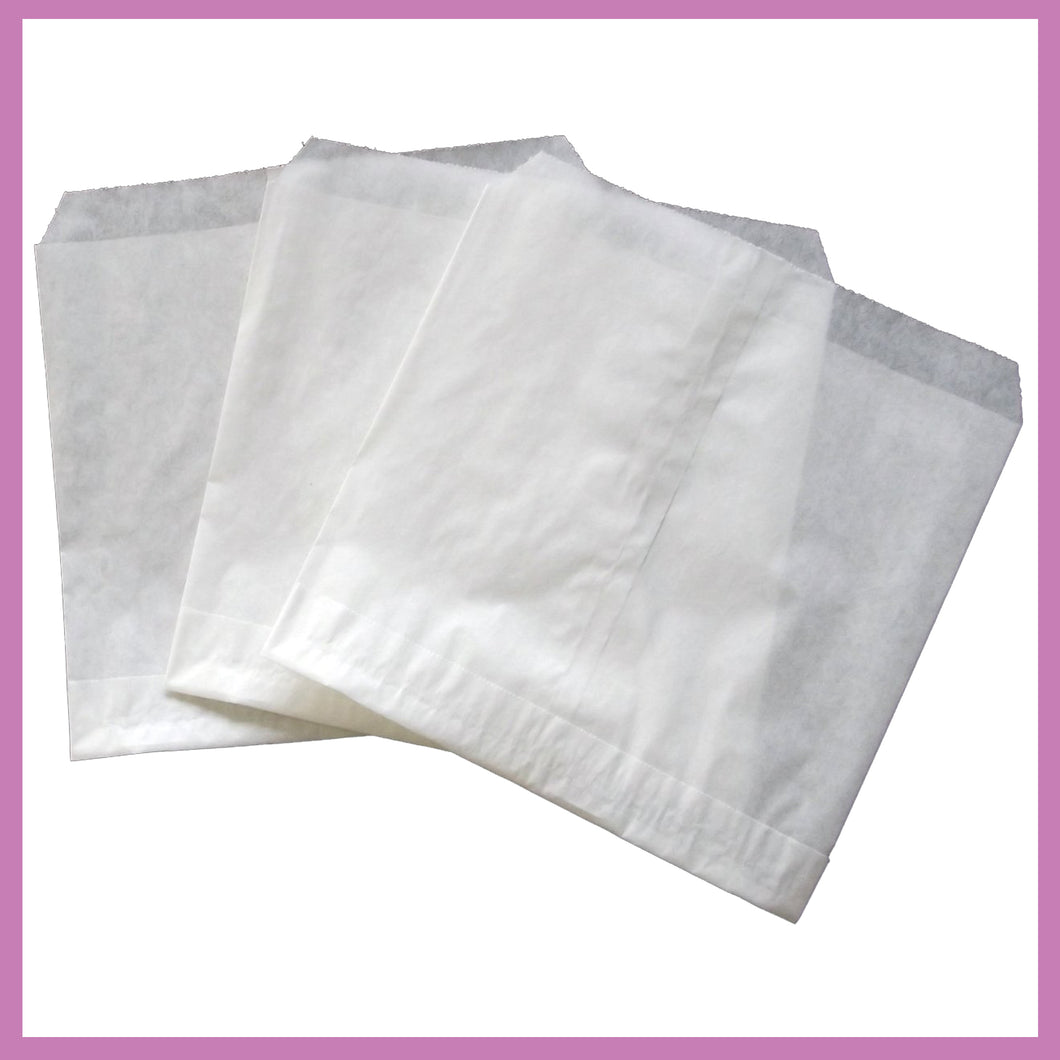 White, Food Grade Counter Bags. Sold in packs of 1,000