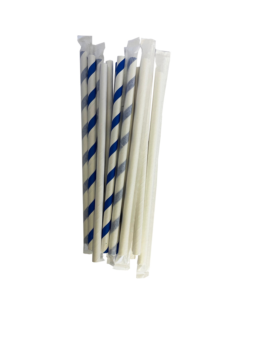 Paper Straws London 8mm x 200mm Smoothie Straws (UK Manufactured