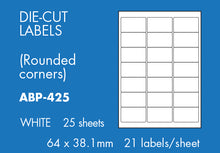 Load image into Gallery viewer, Hovat Multi-Purpose. Self adhesive label. Multiple Options. 25 sheet pack