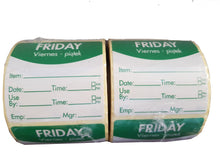 Load image into Gallery viewer, Food Safety Day Label, Removable Adhesive, 51mm Square. 1 roll of 500