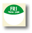 Load image into Gallery viewer, Food Safety Label, Days of the Week, Permanent Adhesive, 25mm Diameter. 1 roll of 1000