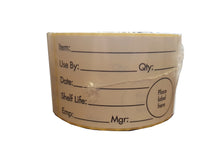 Load image into Gallery viewer, Food Safety Label, Shelf Life Rotation Label, Removable Adhesive, 51 x 102 mm, 1 roll of 500