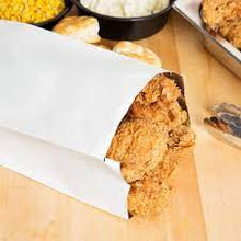 Load image into Gallery viewer, Hot Food White foil Lined Bag 7&quot; x 9&quot; x 12&quot; (Hot Chicken, Nan Bread)
