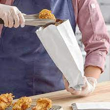 Load image into Gallery viewer, Hot Food White Bag Large 180+60x350mm (40gm Paper + 20gm PP Lining) pack of 500
