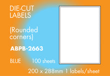 Load image into Gallery viewer, Hovat Multi-Purpose. Matt Blue Self adhesive label.  (100 sheet box)
