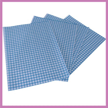 Load image into Gallery viewer, Blue Gingham Greaseproof Sheets, Chip &amp; Tray Liners. packs of 1,000
