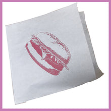 Load image into Gallery viewer, Printed Burger Bag, Disposable Catering Supplies, 175 x 175mm in packs of 1,000
