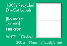Load image into Gallery viewer, Hovat 100% Recycled Multi-Purpose. Self Adhesive Labels. (100 Sheets per box)
