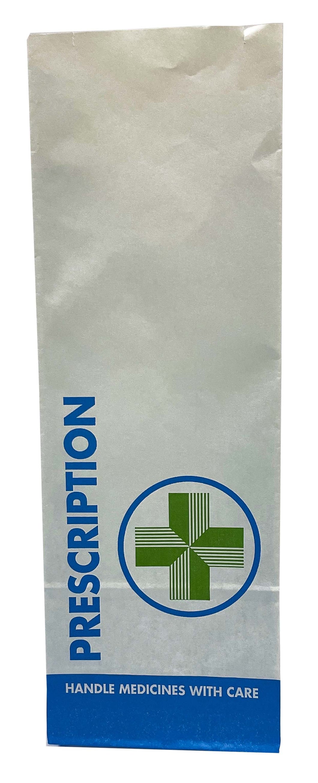 Prescription Bags, White with a Block Bottom