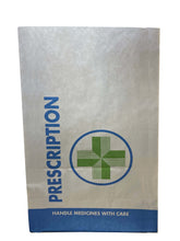 Load image into Gallery viewer, Prescription Bags, White with a Block Bottom
