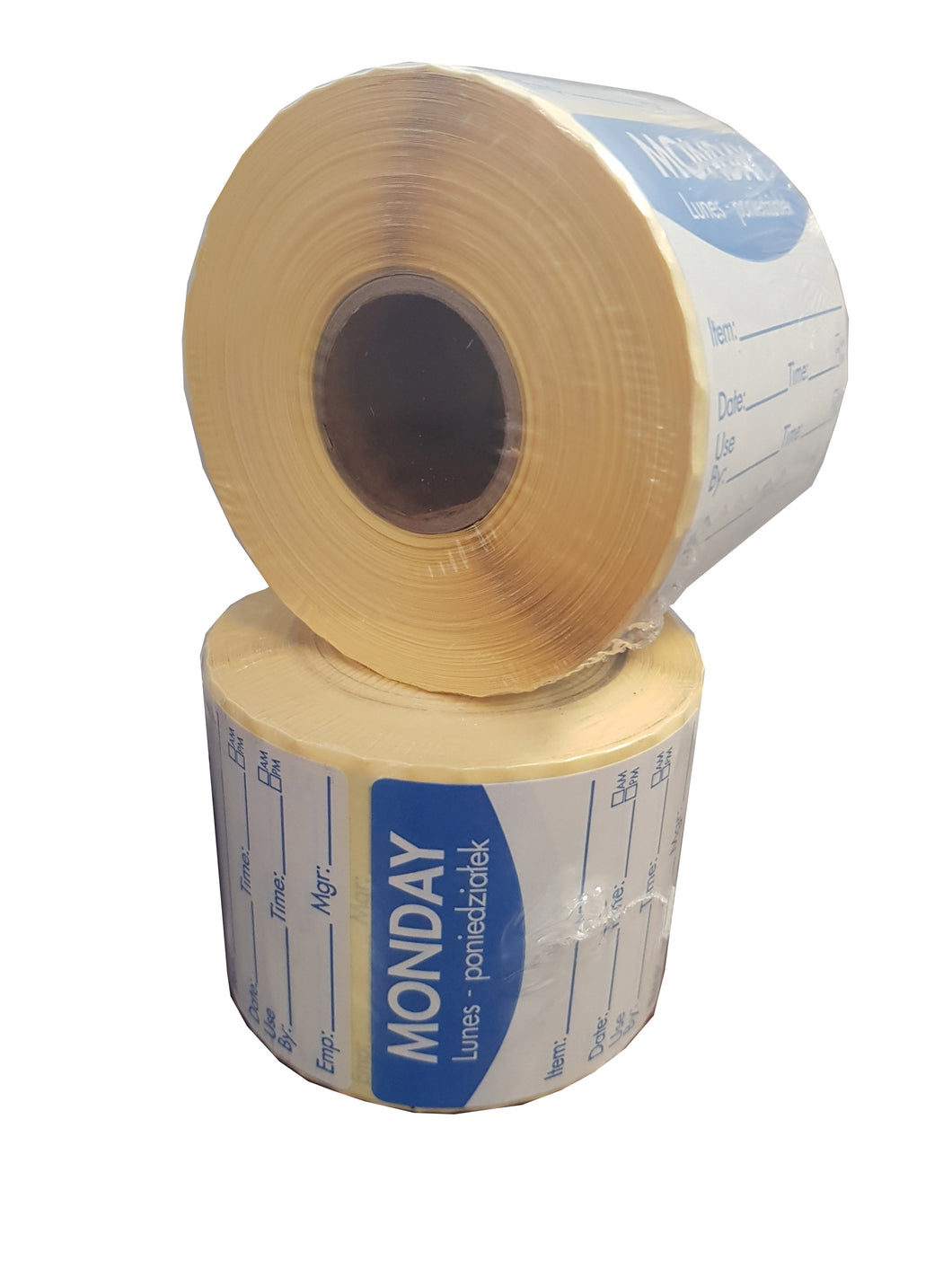Food Safety Day Label, Removable Adhesive, 51mm Square. 1 roll of 500