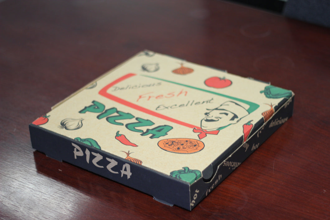Classic Design Brown Pizza takeaway box (Pack of 100 boxes)