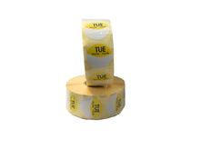 Load image into Gallery viewer, Food Safety Label, Days of the Week, Permanent Adhesive, 25mm Diameter. 1 roll of 1000
