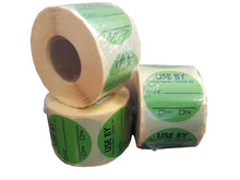 Load image into Gallery viewer, Use by, Food Rotation Label, Removable Adhesive, 38mm Dia, 1 roll of 500
